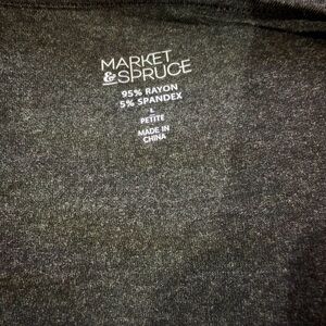 Market & Spruce Charcoal Heather Top